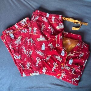 Nick & Nora matching red flannel PJ set, size Extra Large (XL)